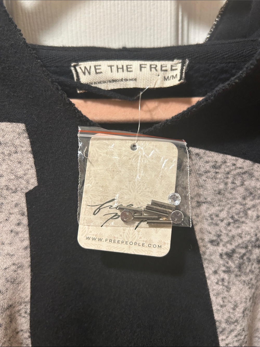 NWT FREE PEOPLE We The Free Midnight Sparkle Hoodie Size M - Picture 8 of 10